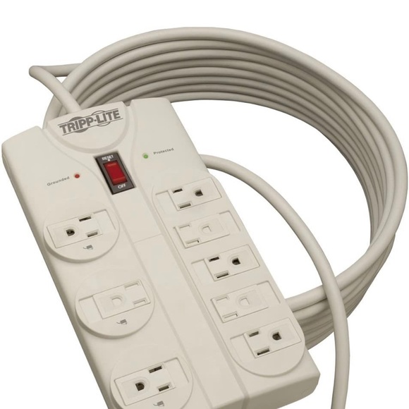 Tripp Lite TLP825 8-Outlet Surge Protector Power Strip, 25 ft. Cord, 1440 Joules - Picture 2 of 6